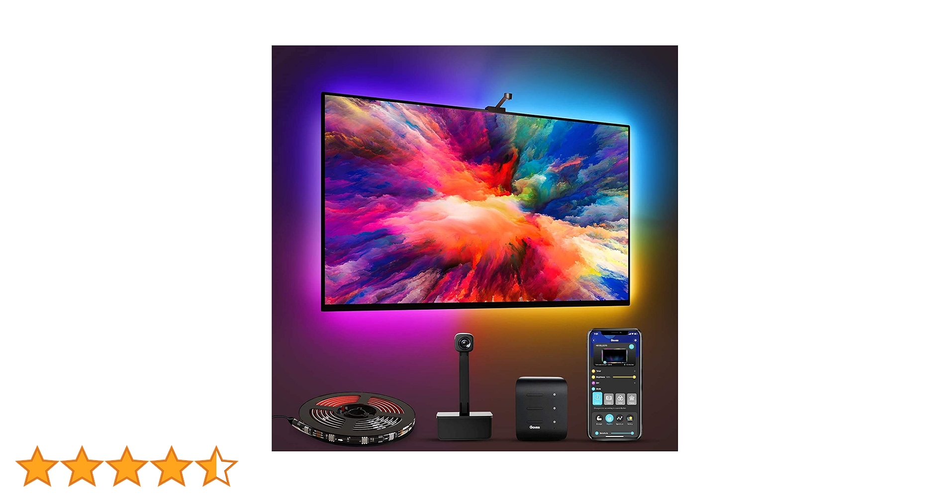 Amazon | Govee(ゴビー) LED シンクロ リボンライト テープ付